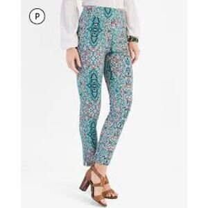 Chico's So Slimming Brigitte Medallion Ankle Pants Womens 4P Stretch Resortwear